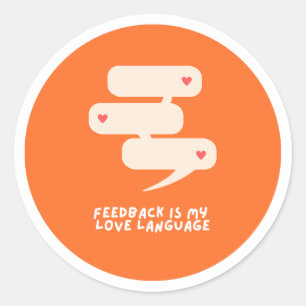 feedback est ma langue d'amour - autocollant
