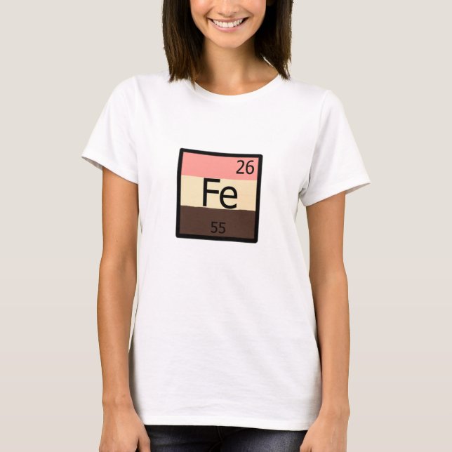 Feedee Fer Fe Table Périodique T-shirt Feedist (Devant)