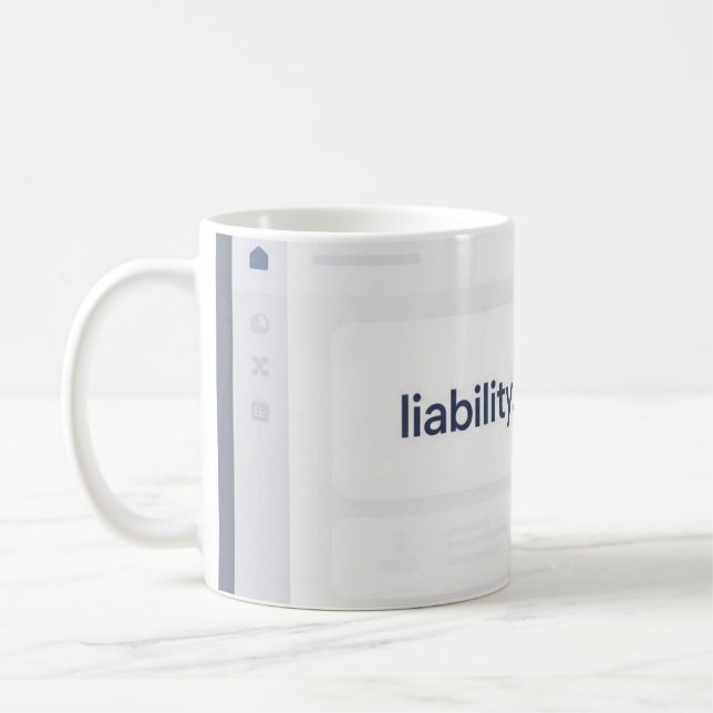 Feelings Liability Dashboard Funny AI Tech Mug (Gauche)