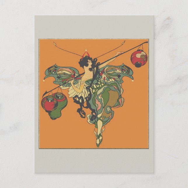 Féerie Ballerina Avec Lanterne Carte Postale (Devant)