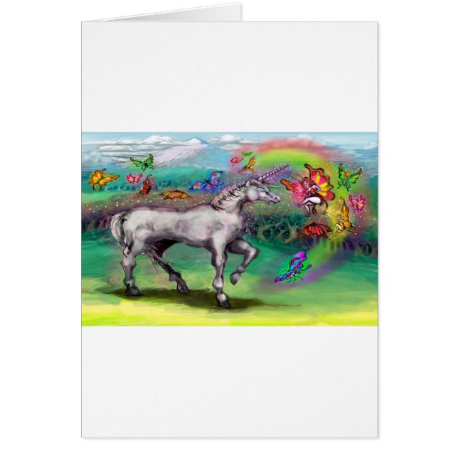 Féeries de papillons Unicorne arc-en-ciel (Devant)