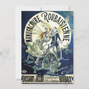 Fées Art Nouveau vintage, Lune à Vélo Pierrot