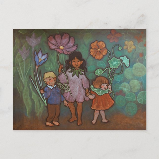 Fées de la Fête des Fleurs de Printemps carte post (Devant)