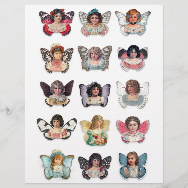 Fées d'époque victorienne Vintages (pas AI) (Devant)