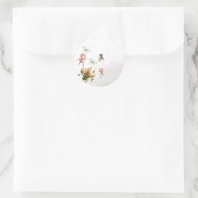 Fées et autocollants ronds imaginaires (Sac)