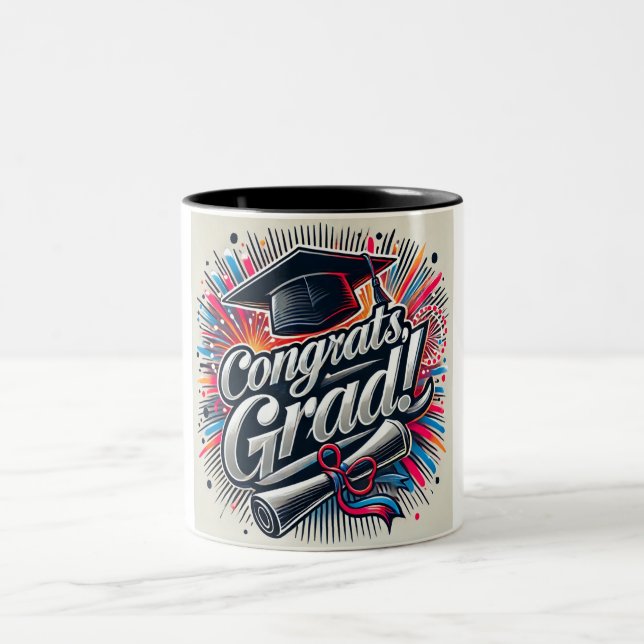 Félicats Grad Mug | Célébration du diplôme (Centre)