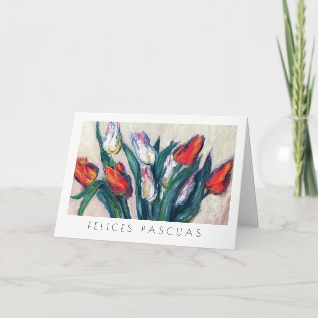 Felices Pascuas. Carte de Pâques aux beaux-arts en (Devant)