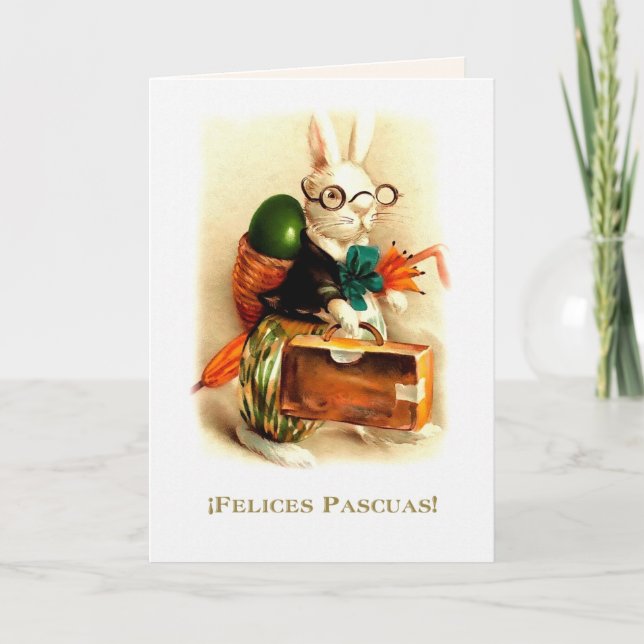 Felices Pascuas. Carte Pâques en espagnol (Devant)