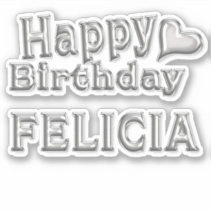 Felicia Happy Birthday Autocollants Sticker