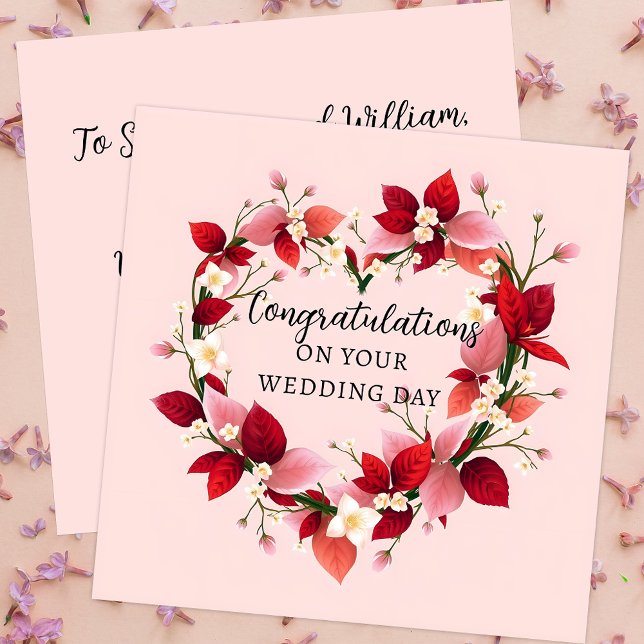 Félicitation Mariage en forme de coeur élégante (Créateur téléchargé)