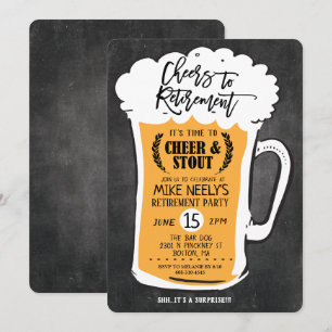 Félicitations à la bière de retraite Invitation de