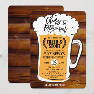 Félicitations à la bière de retraite Invitation de