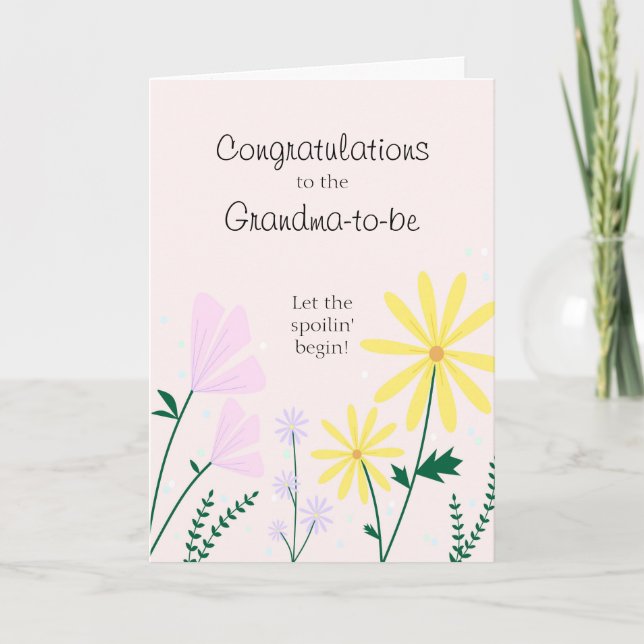 Félicitations à la carte de grand-mère (Devant)