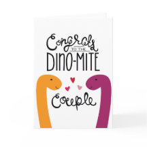 Félicitations à la carte Dino-Mite Couple