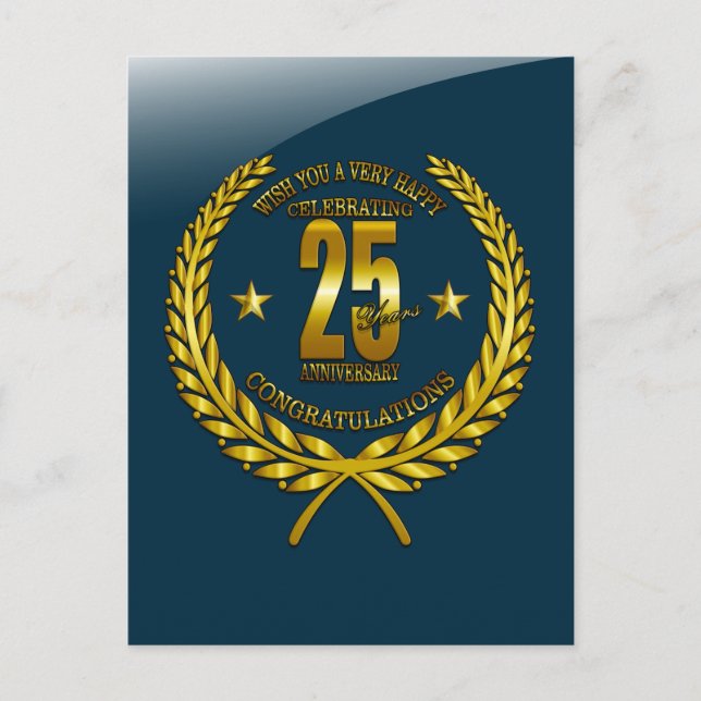Félicitations à la carte postale du 25e anniversai (Devant)