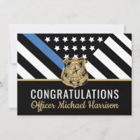 Félicitations à la Police Blue Line Flag
