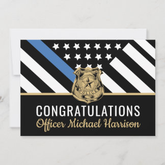 Félicitations à la Police Blue Line Flag