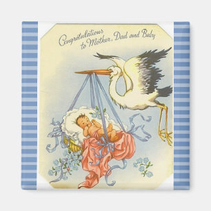 Félicitations à New Mom and Dad Keepsaké Magnet