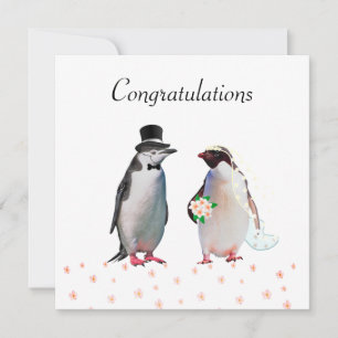 Félicitations à votre Mariage et Penguin Couple
