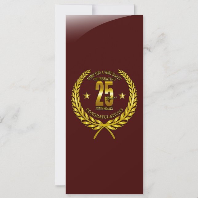 Félicitations au 25e anniversaire (Devant)