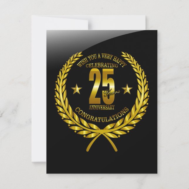 Félicitations au 25e anniversaire (Devant)