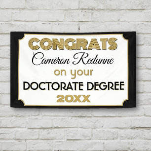 Félicitations au Doctorat ! Bannière personnalisée