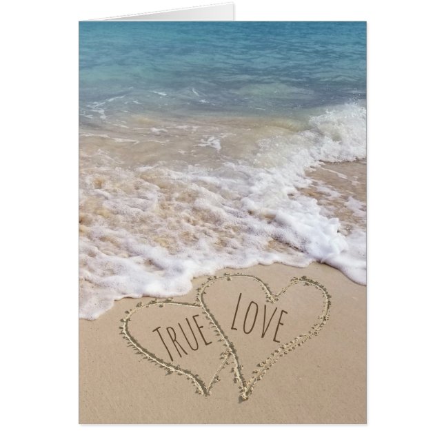 Félicitations au Mariage Beach Hearts (Devant)