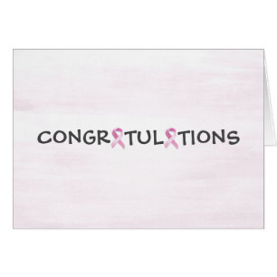 Félicitations au survivant du cancer du sein