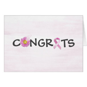 Félicitations au survivant du cancer du sein