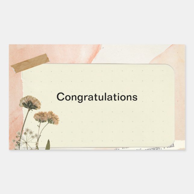 Félicitations autocollants (Devant)