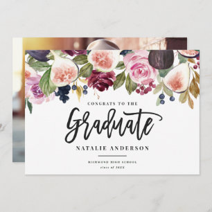 Félicitations aux diplômés de la photo florale ros