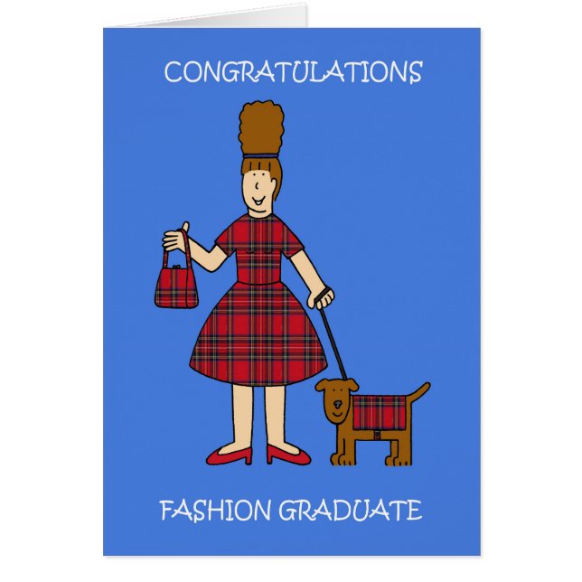 Félicitations aux diplômés en mode Cartoon Lady (Devant)