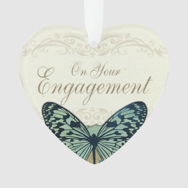 Félicitations aux papillons pour le Fiançailles (devant)