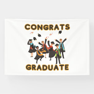 Félicitations Bannière en Vinyle Diplômé 4x6