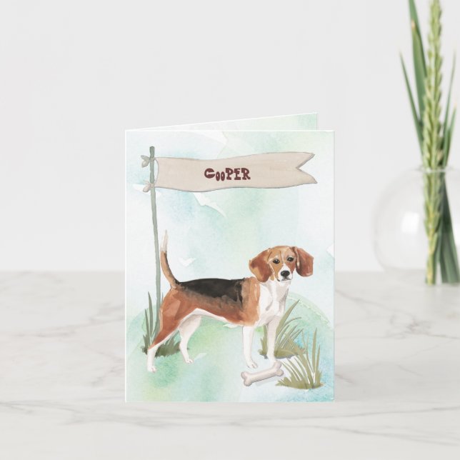Félicitations beagles pour le nouveau chien (Devant)