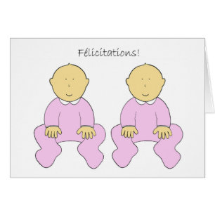 Félicitations, bébés jumeaux, en français