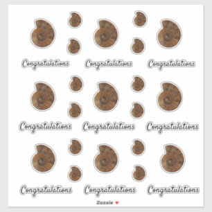 Félicitations Brown Géode Slice Sticker