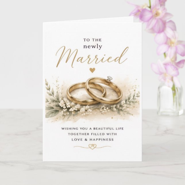 Félicitations carte de mariage (Orchidée)