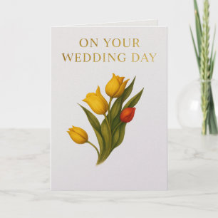 Félicitations Carte de Mariage Fleurs de Tulipe