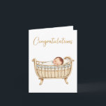 Félicitations Carte de Naissance<br><div class="desc">Célébrez l'arrivée d'un précieux nouveau-né avec notre élégante carte "Félicitations", conçue pour transmettre une joie sincère et des vœux chaleureux. Dotée d'un design charmant et de matériaux de haute qualité, cette carte est parfaite pour partager votre excitation avec les nouveaux parents. Son intérieur vierge permet une touche personnelle, ce qui...</div>