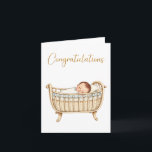 Félicitations Carte de Naissance<br><div class="desc">Célébrez l'arrivée d'un nouveau-né précieux avec notre élégante carte "Félicitations", conçue pour exprimer une joie sincère et des vœux chaleureux. Dotée d'un design charmant et de matériaux de haute qualité, cette carte est parfaite pour partager votre excitation avec les nouveaux parents. Son intérieur vierge permet une touche personnelle, ce qui...</div>