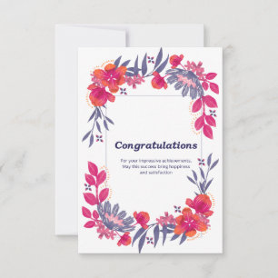 Félicitations Carte de voeux