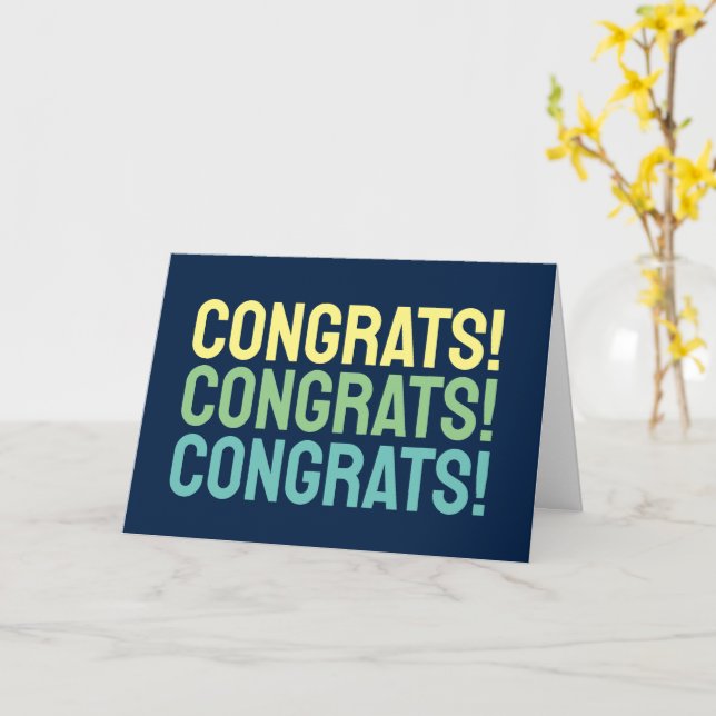 Félicitations ! Carte de voeux de félicitations mo (Fleur jaune)