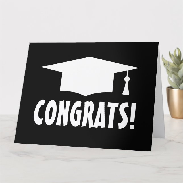 Félicitations carte de voeux de remise de diplôme (Petite plante)