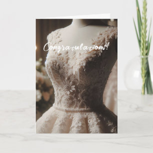 Félicitations Carte Fête des mariées blanche