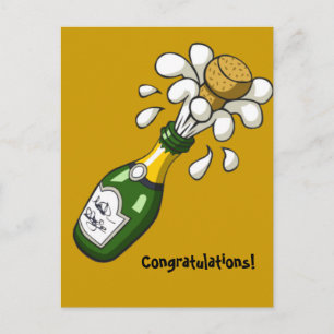 Félicitations Carte Postale Champagne