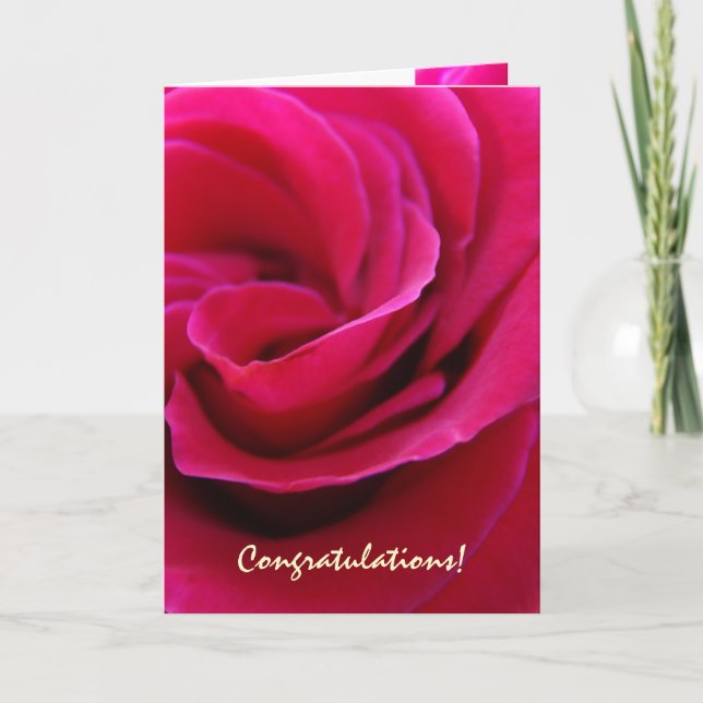 Félicitations ! Cartes Épinglé Rose Fleur Mariages (Devant)