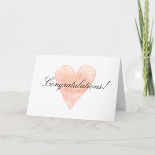 Félicitations Cartes mariages avec coeur romantiqu