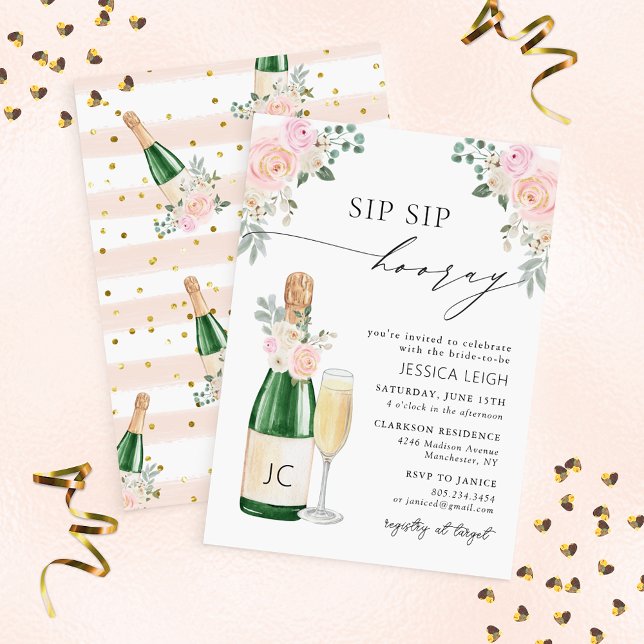 Félicitations Champagne Invitation de Réception de (Créateur téléchargé)