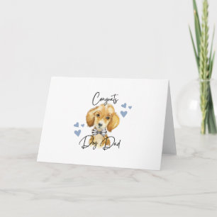 Félicitations Chien Papa Carte de voeux